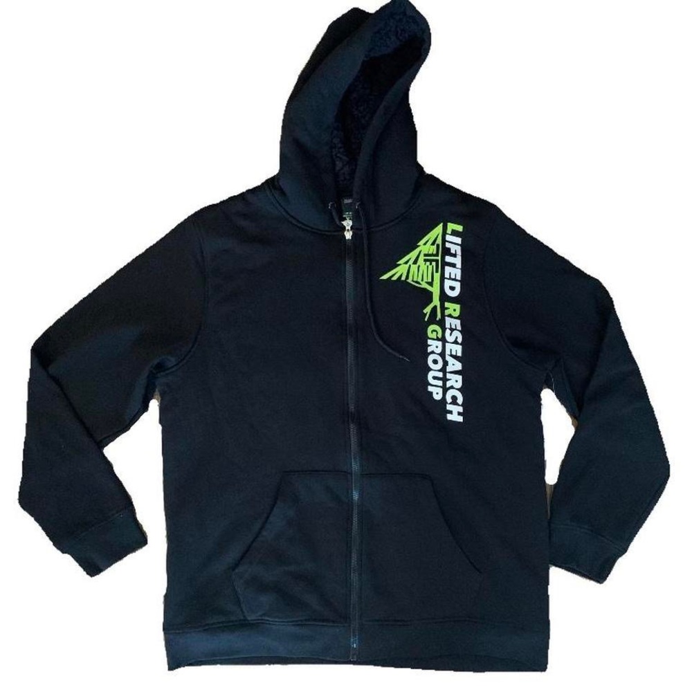 LRG black y2k zip up hoodie